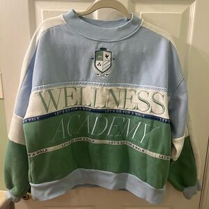Yellow The Label VARSITY WELLNESS OVERSIZED SWEATSHIRT